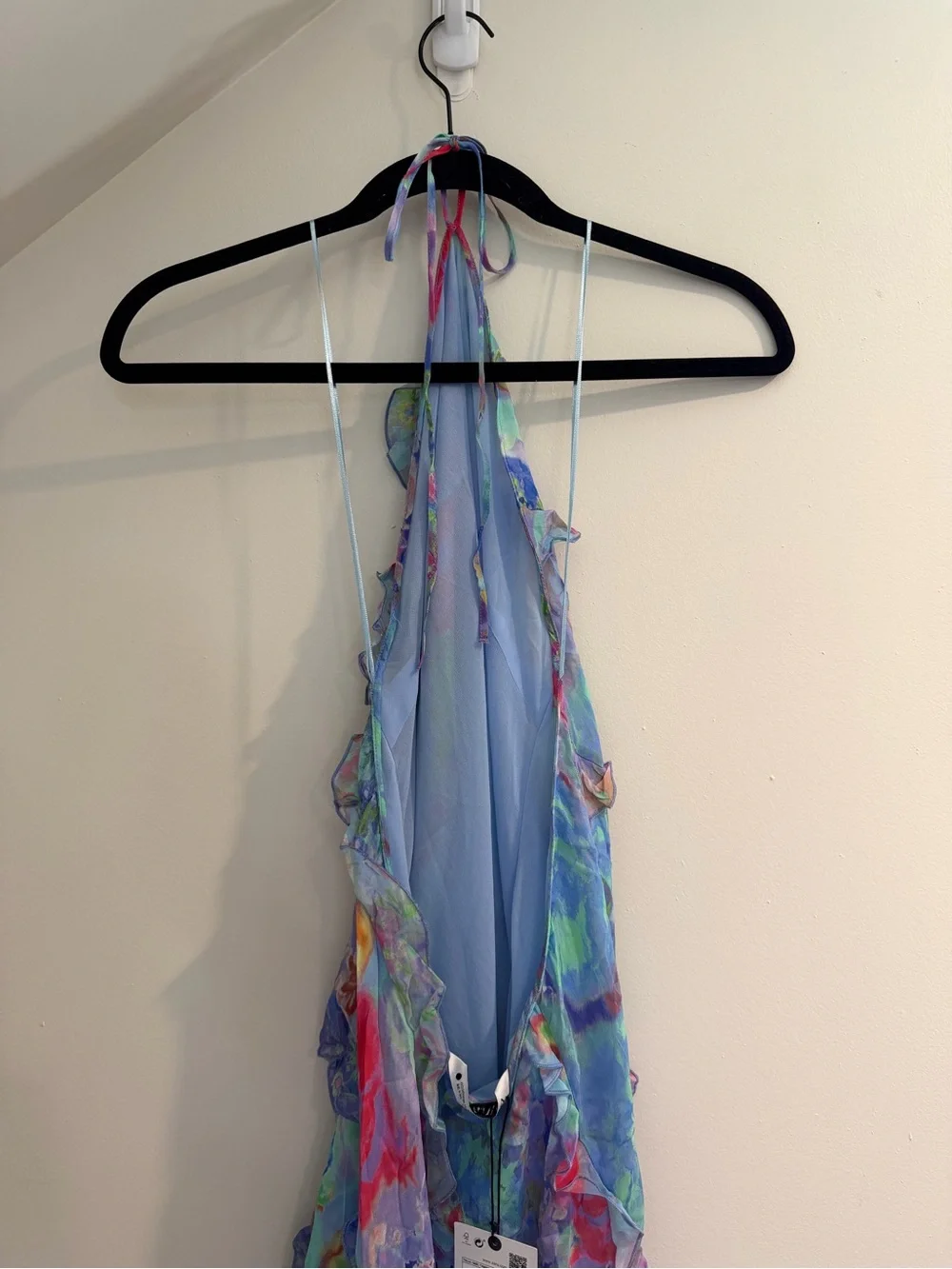 Zara Multicolor Floral Halter Dress - Picture 3 of 7